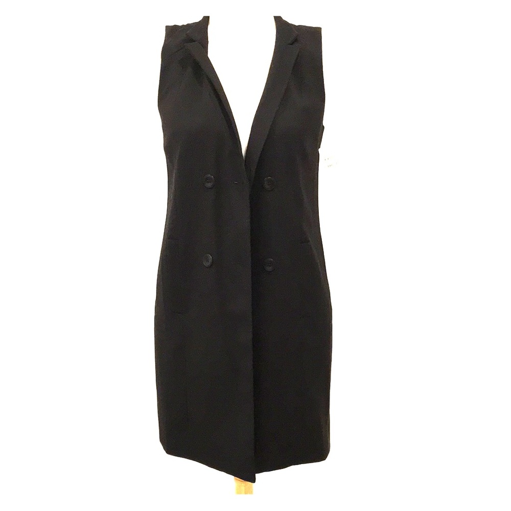 NWT Black Trouvè sleeveless jacket